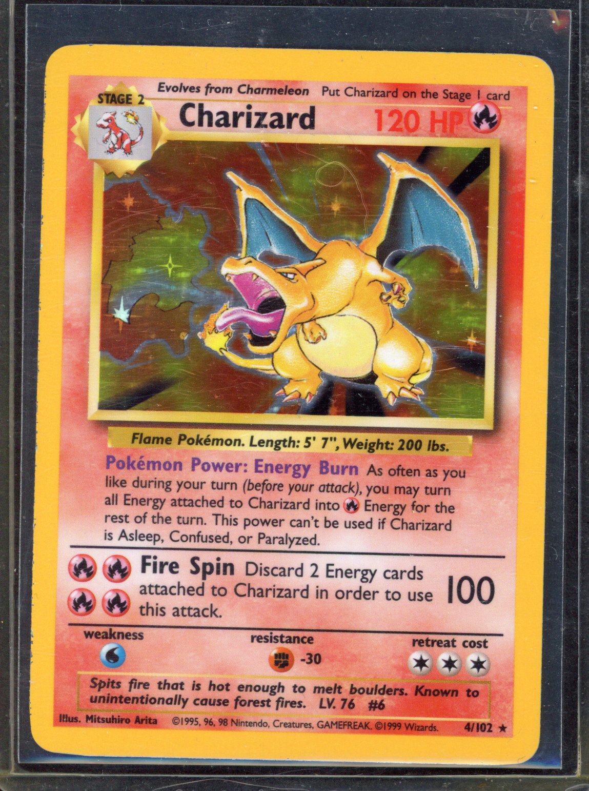 Charizard Holo #4/102 - Base Set Near Mint