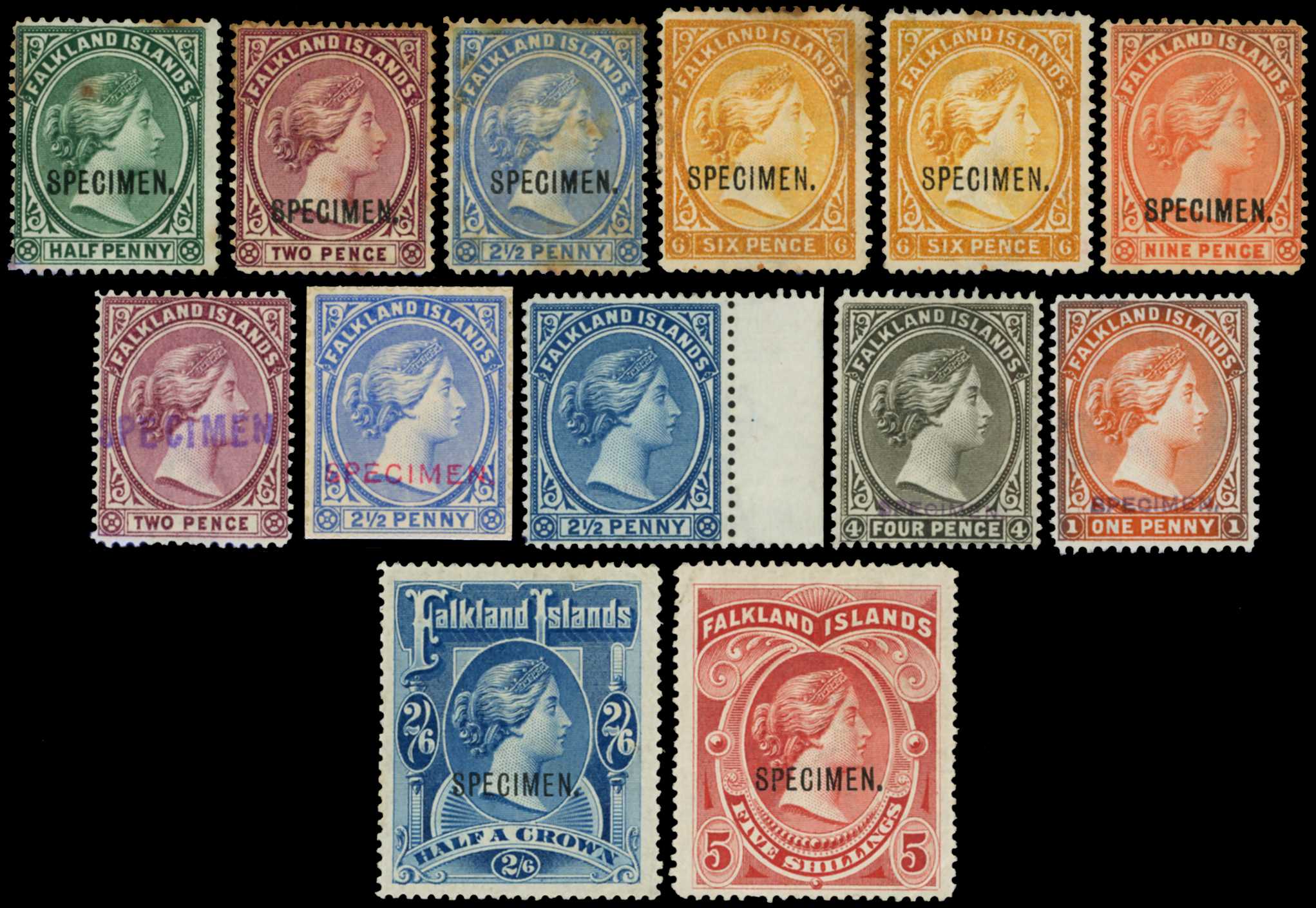 1891-8 Specimen group with 1891 set (extra...