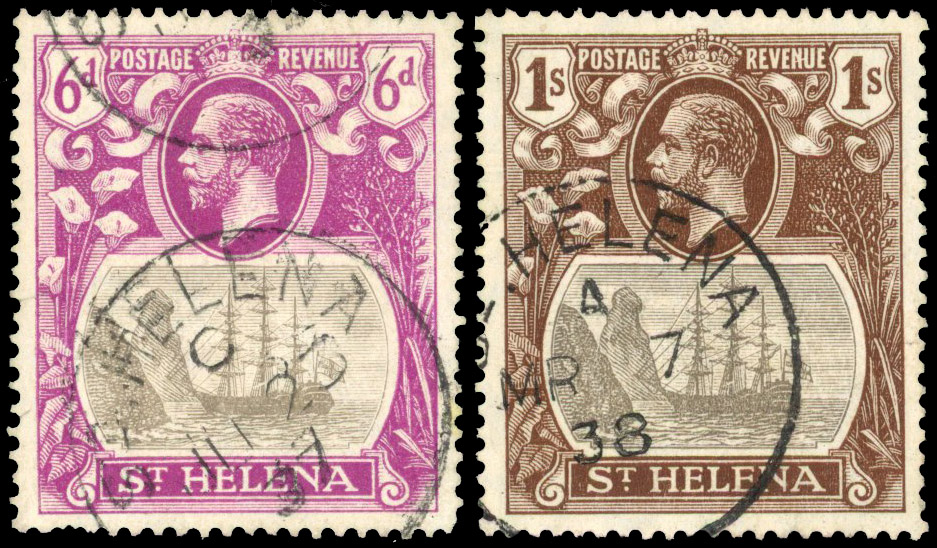St Helena SG 104a, 106a used