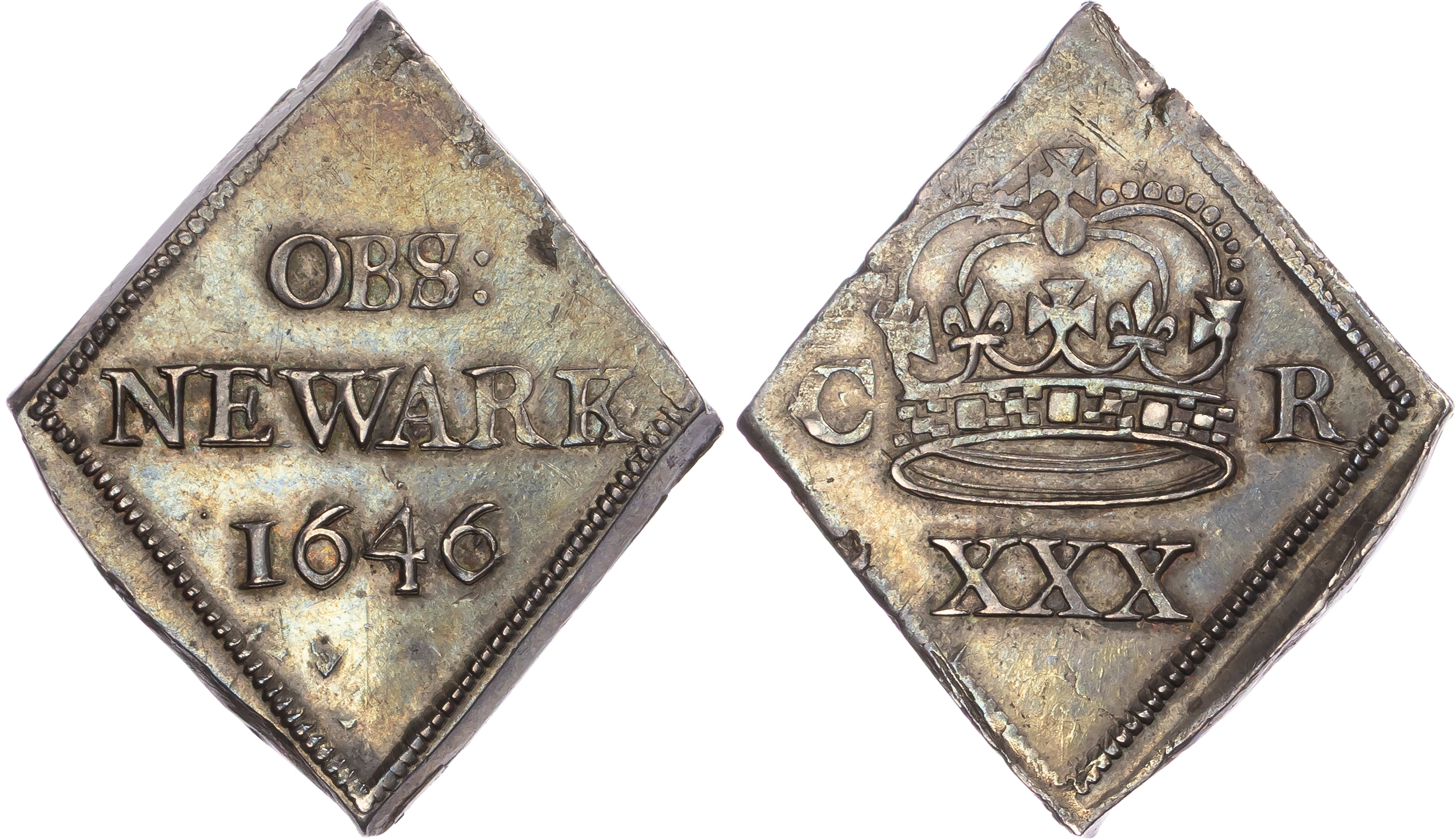 Charles I (1625-1649), Civil War Issues, AR Siege Halfcrown, Newark mint, 1646.