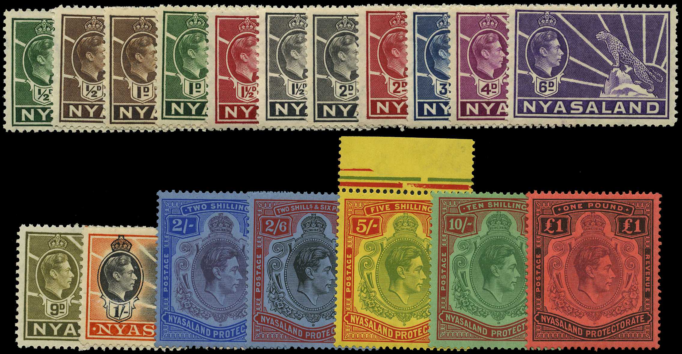 1938-44 set of eighteen unmounted o.g.,...