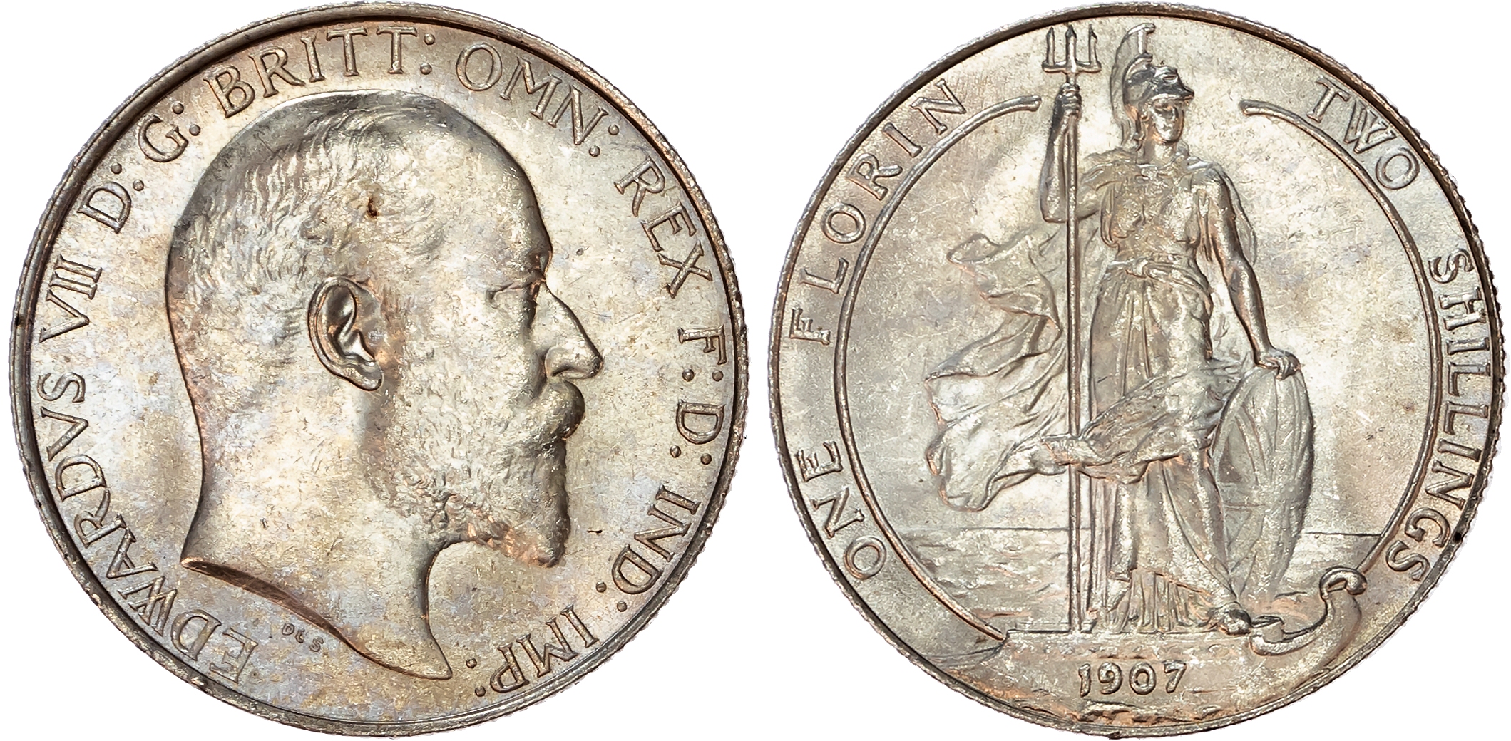 Edward VII (1901-1910) Florin, 1907.