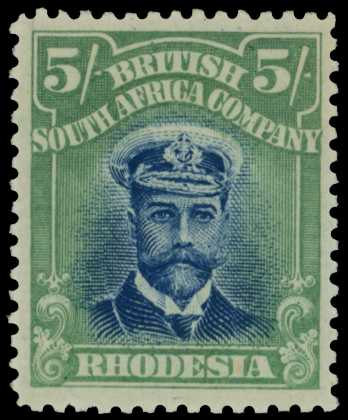 1913-7 5/- Head Die II, perf 14. Fine example...