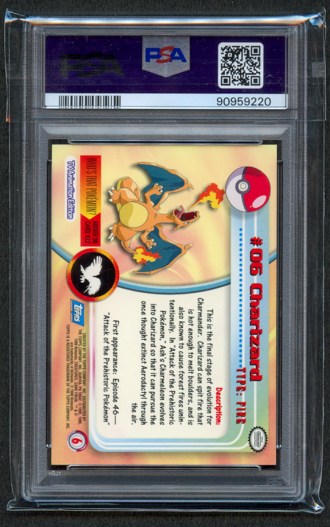Past auction: PSA 9 - Charizard 1999 Topps Pokmon TV #6 | 31 January 2025 Past auction: PSA 9 - Charizard 1999 Topps Pokmon TV #6 | 31 January 2025