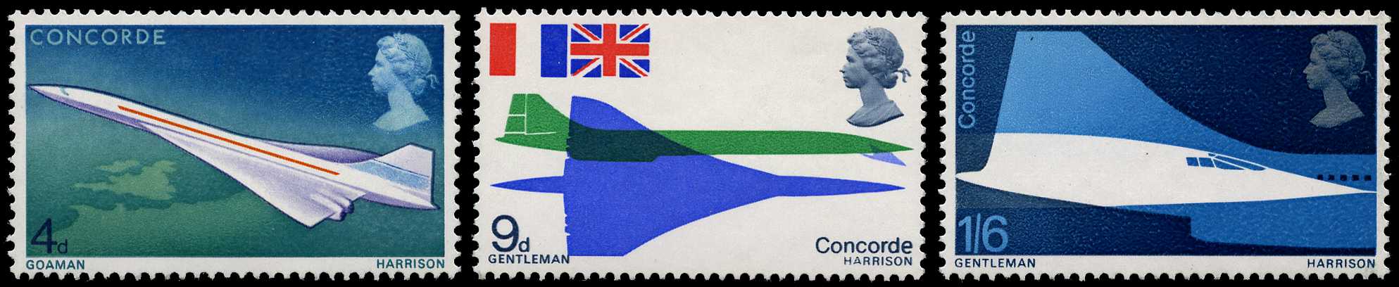 1969 First Flight of Concorde set of 3...