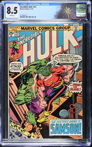 Incredible Hulk #193 CGC 8.5 Len Wein story, Gil Kane & John Romita cover (Marvel Comics, 1975) White pages
