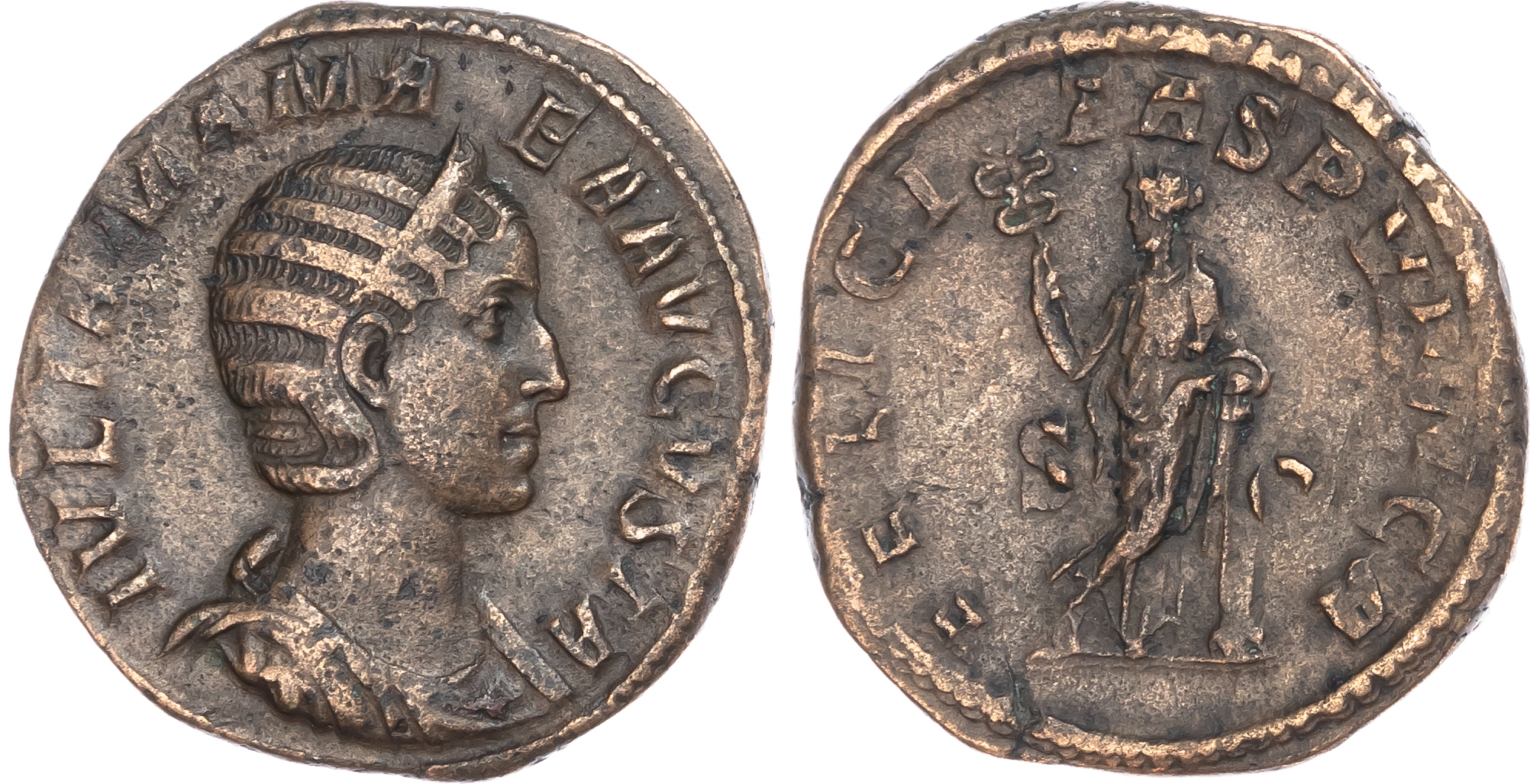 Julia Mamaea (AD 222-235) AE Sestertius, Rome, AD 228, 21.99g.