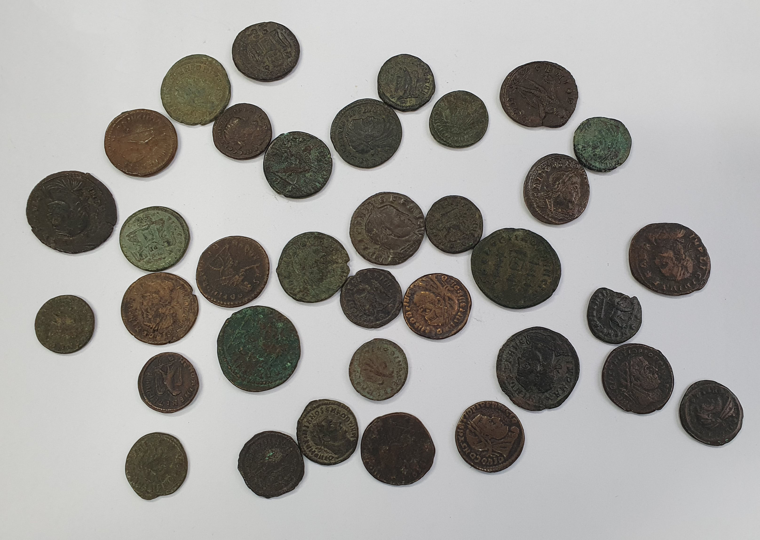 Group of 35 House of Constantine AE 2s and 3s. Various mints.