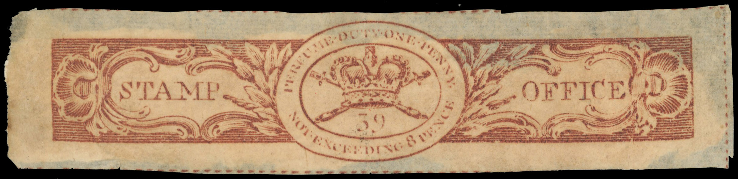 GB; Perfume Duty. c1786 1d chestnut, uncancelled