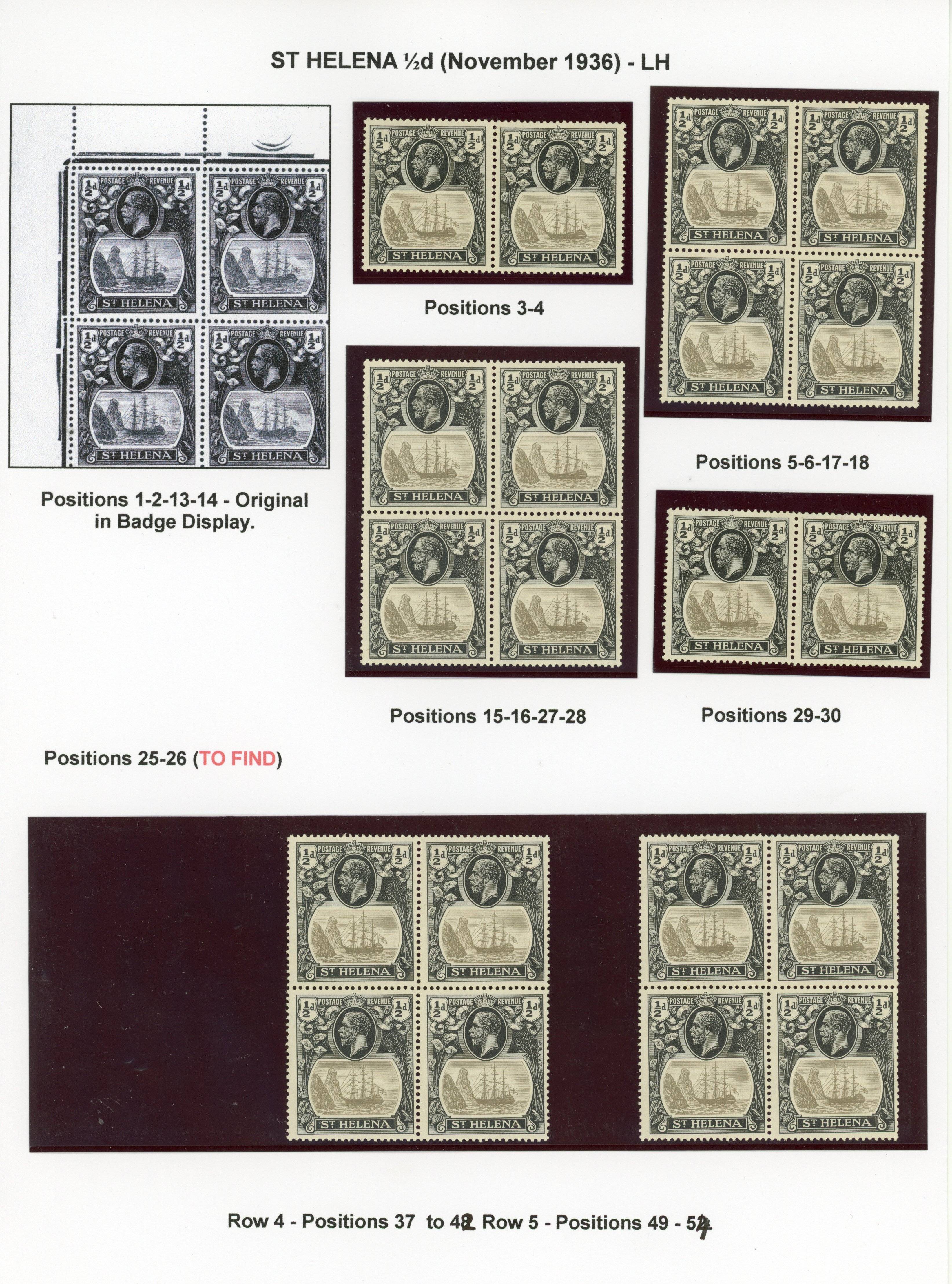 St Helena SG 97, h partial reconstructions mint
