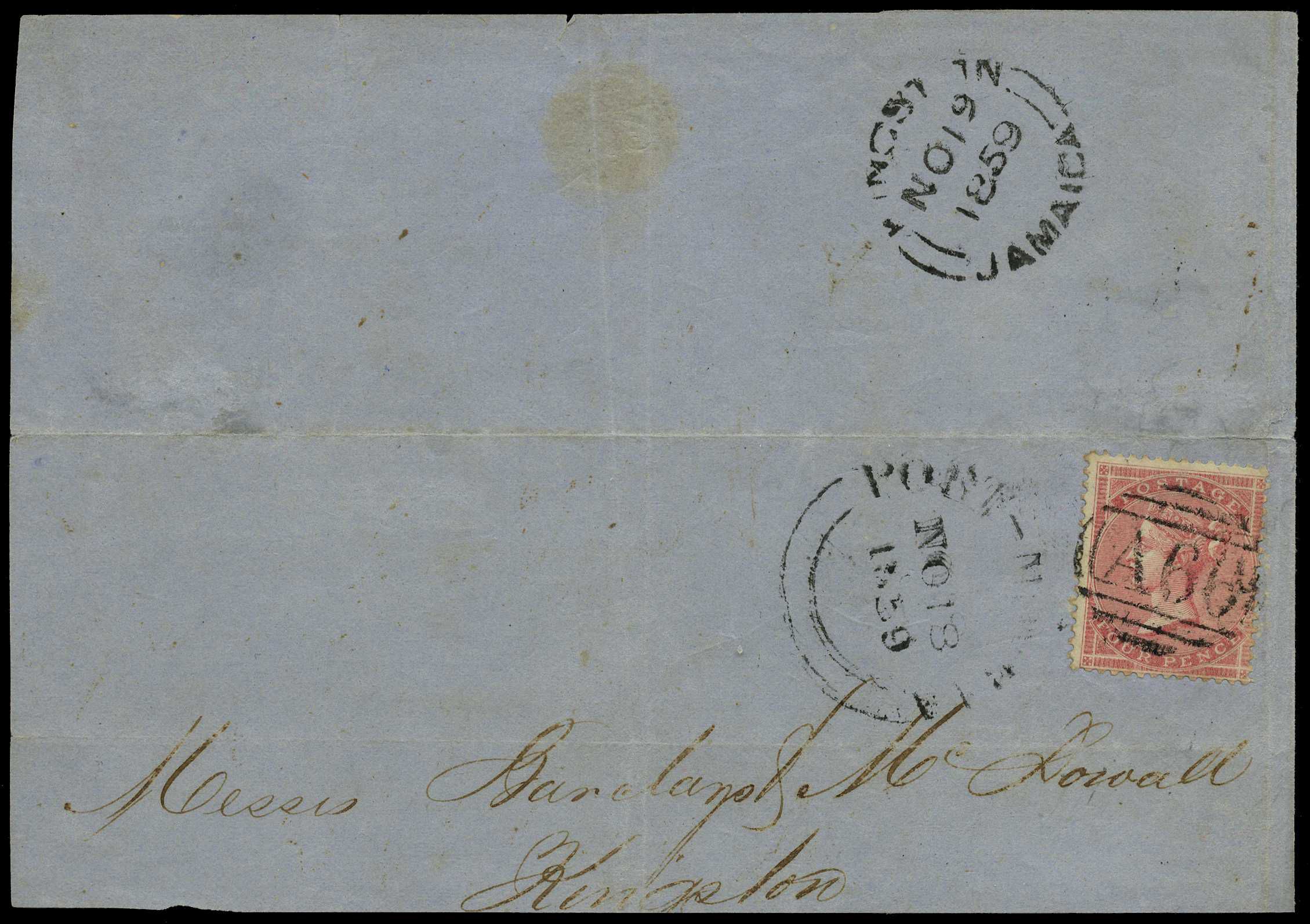 MULREADY: 1840 1d lettersheet (stereo A27)....