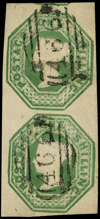 1854 1s green (Die W.W.2)