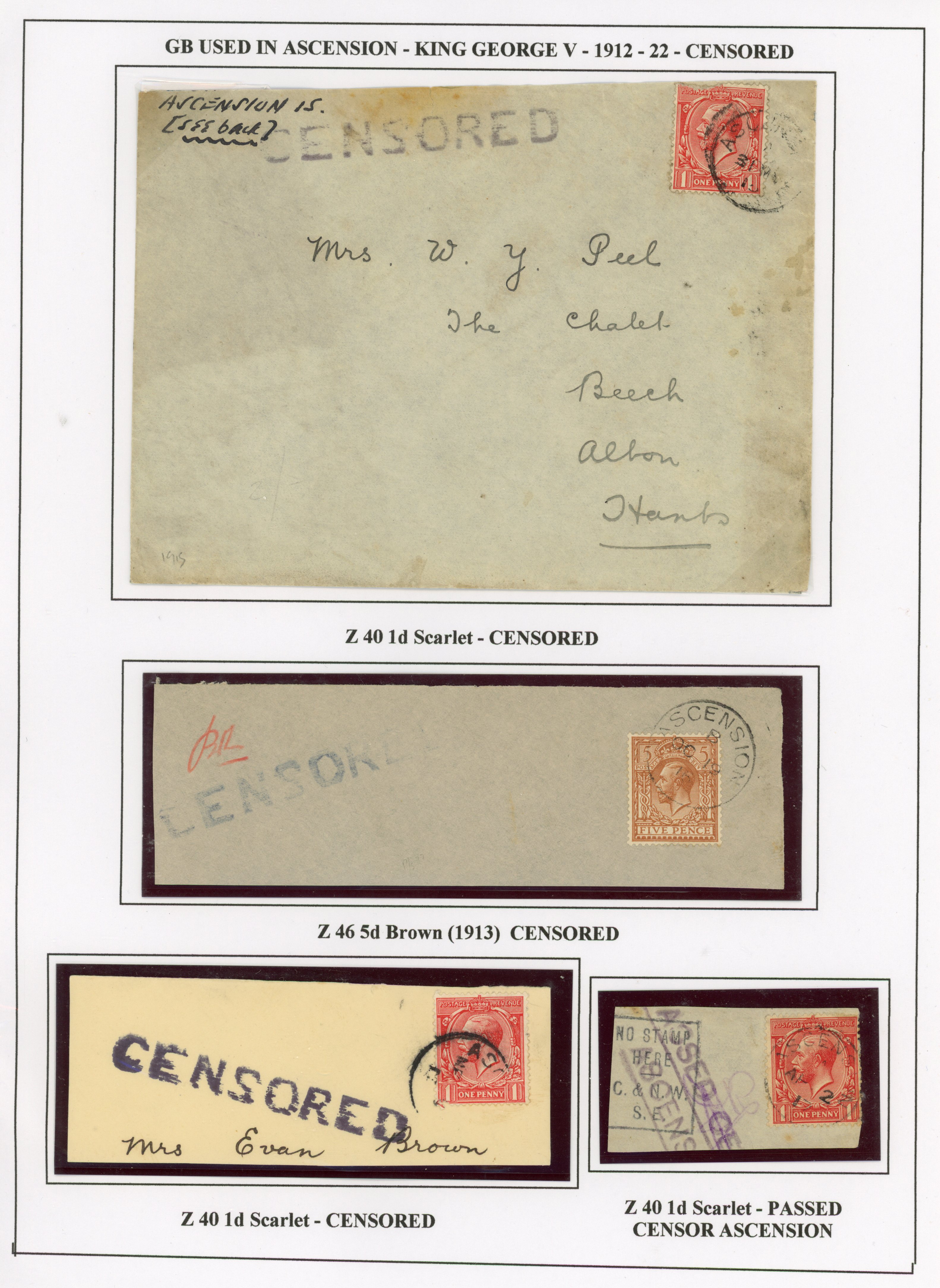 Ascension WW1 Censors