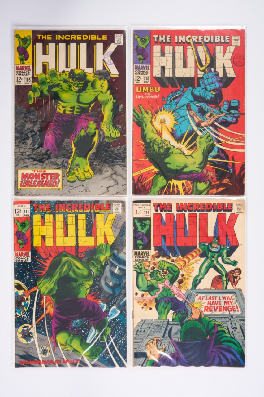 Incredible Hulk Key Appearances and Silver Age Comics (Marvel Comics, 1968-69) Bundle of 4