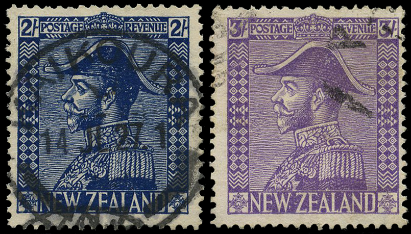 1926 2/- deep blue and 3/- mauve with...