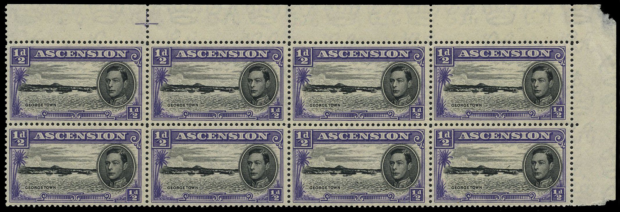KG VI varieties with ½d perf 13 unmounted...