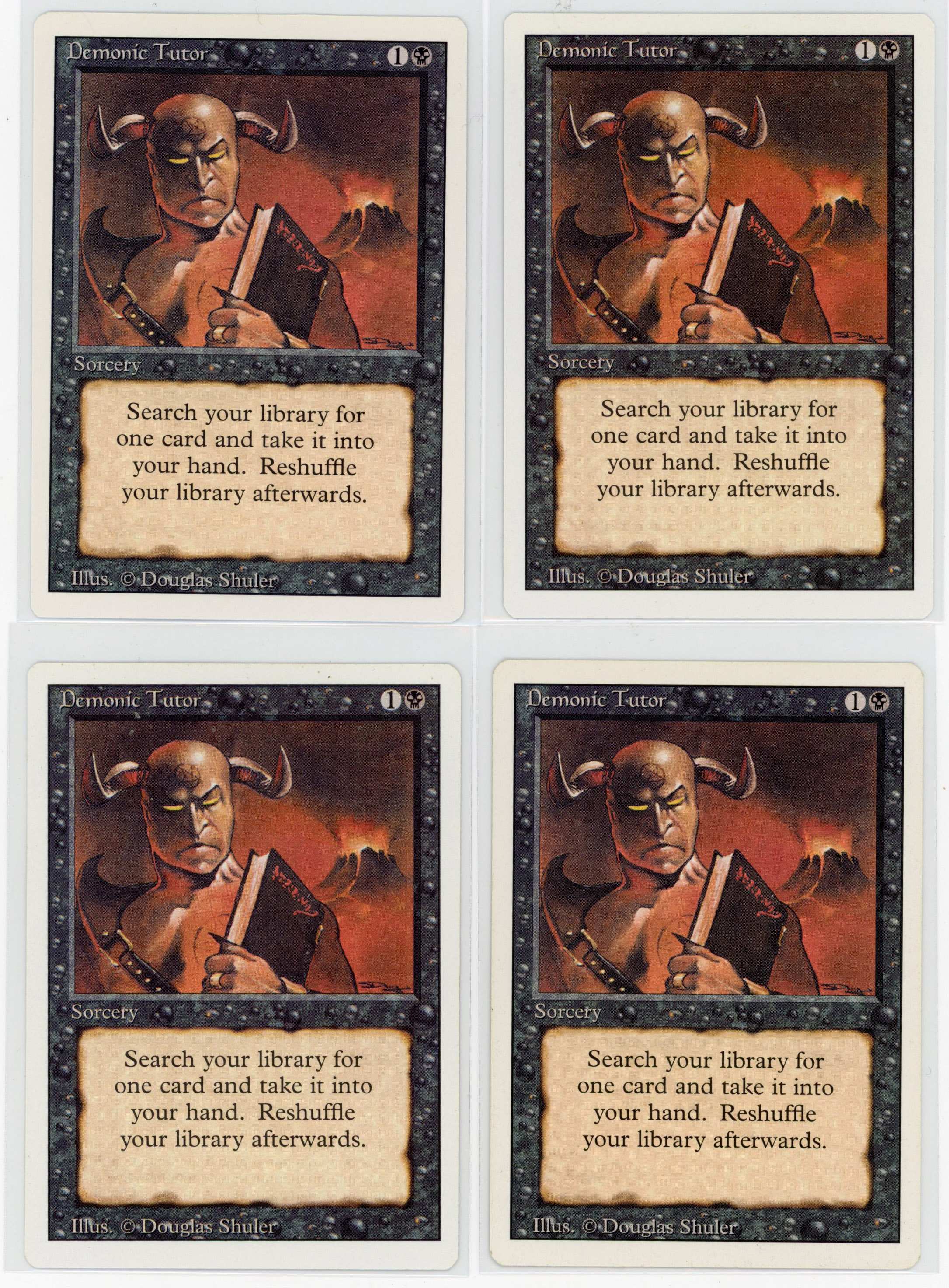 Playset of Demonic Tutor - Revised