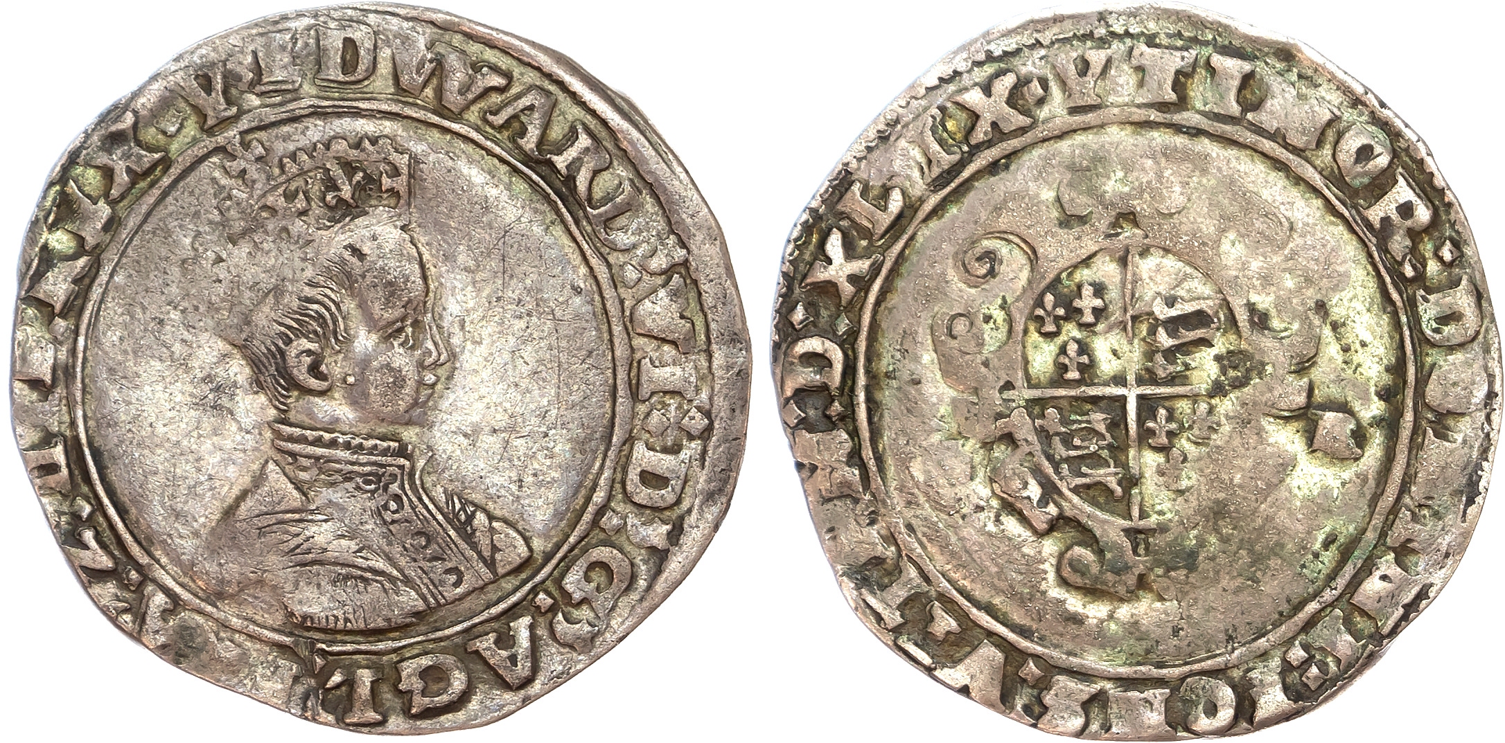 Edward VI (1547-1553) Shilling, 1549, second period, Tower mint, mintmark Y.