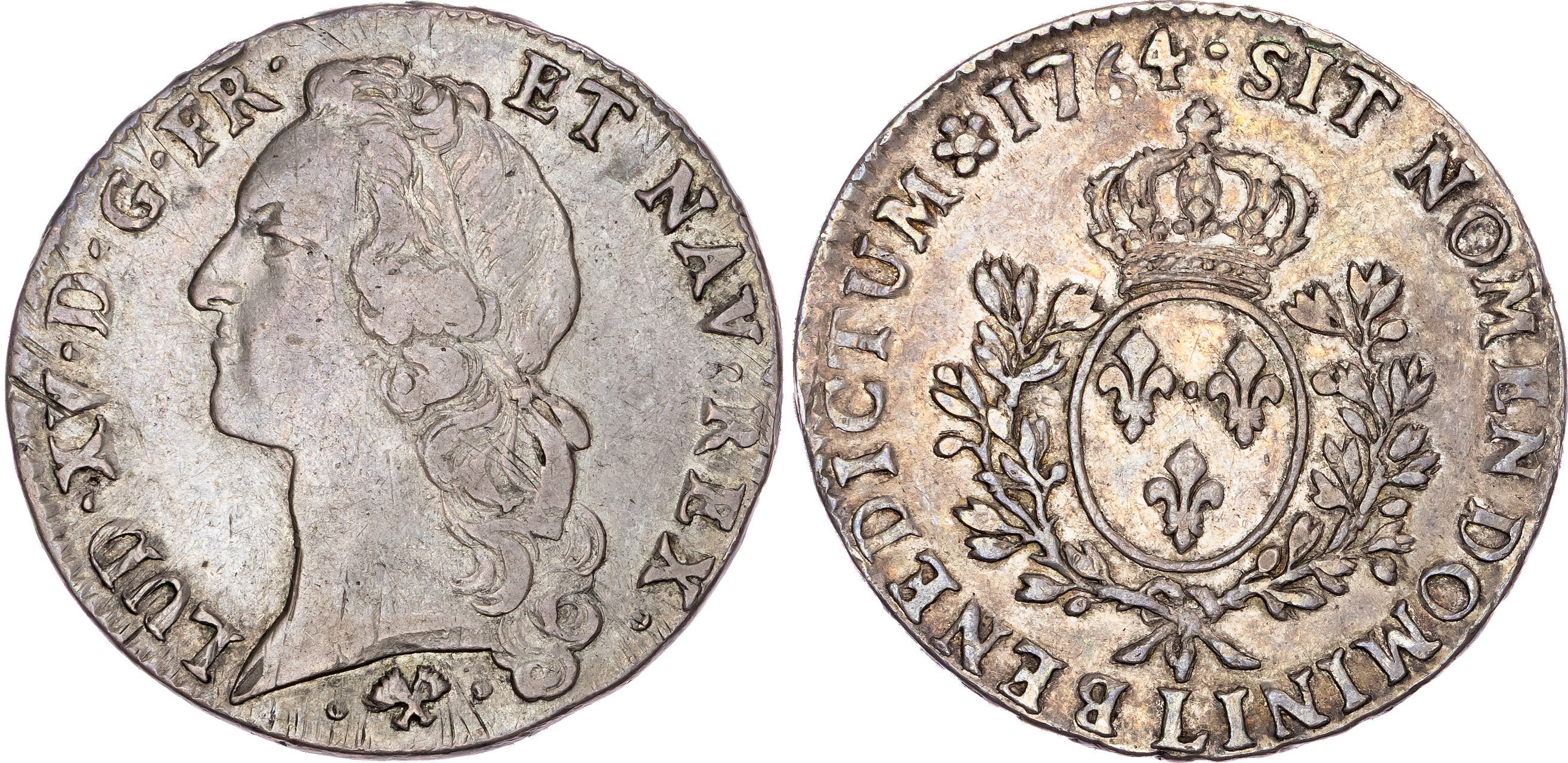 France, Louis XV (1715-1774), silver Écu aux branches d'olivier, 1764