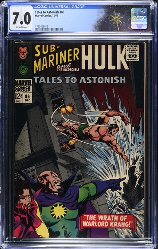 Tales to Astonish #86 CGC 7.0 Stan Lee story, Gene Colan cover (Marvel Comics, 1966) Off-white to white pages