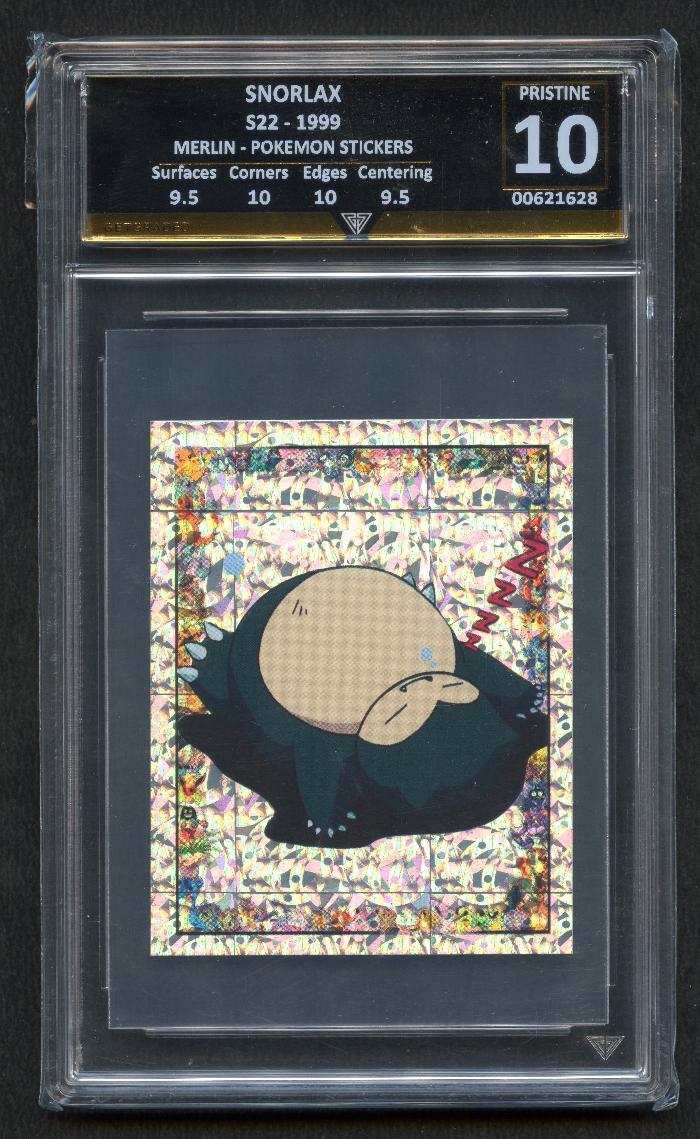 Get Graded Pristine 10 Snorlax S22 Merlin Pokémon Sticker