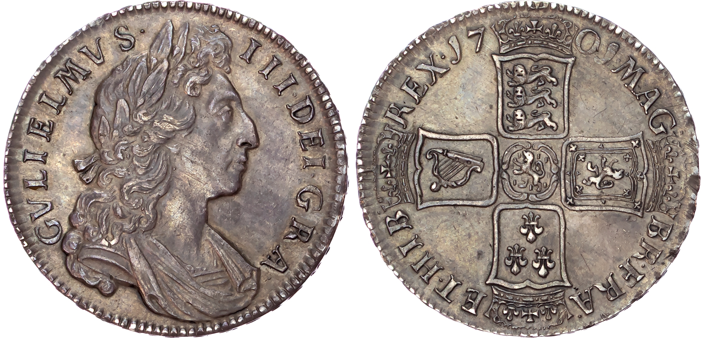 William III (1694-1702), Halfcrown, 1701, DECIMO TERTIO.