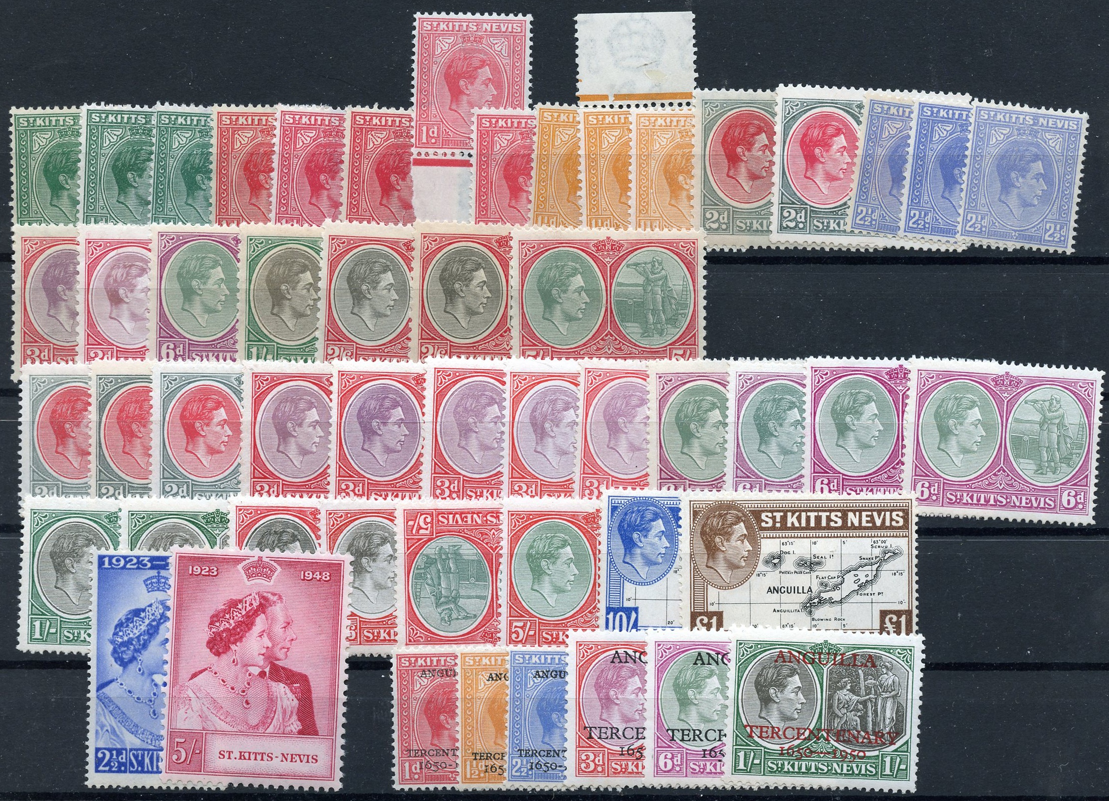 St Kitts-Nevis 1938 set collection...
