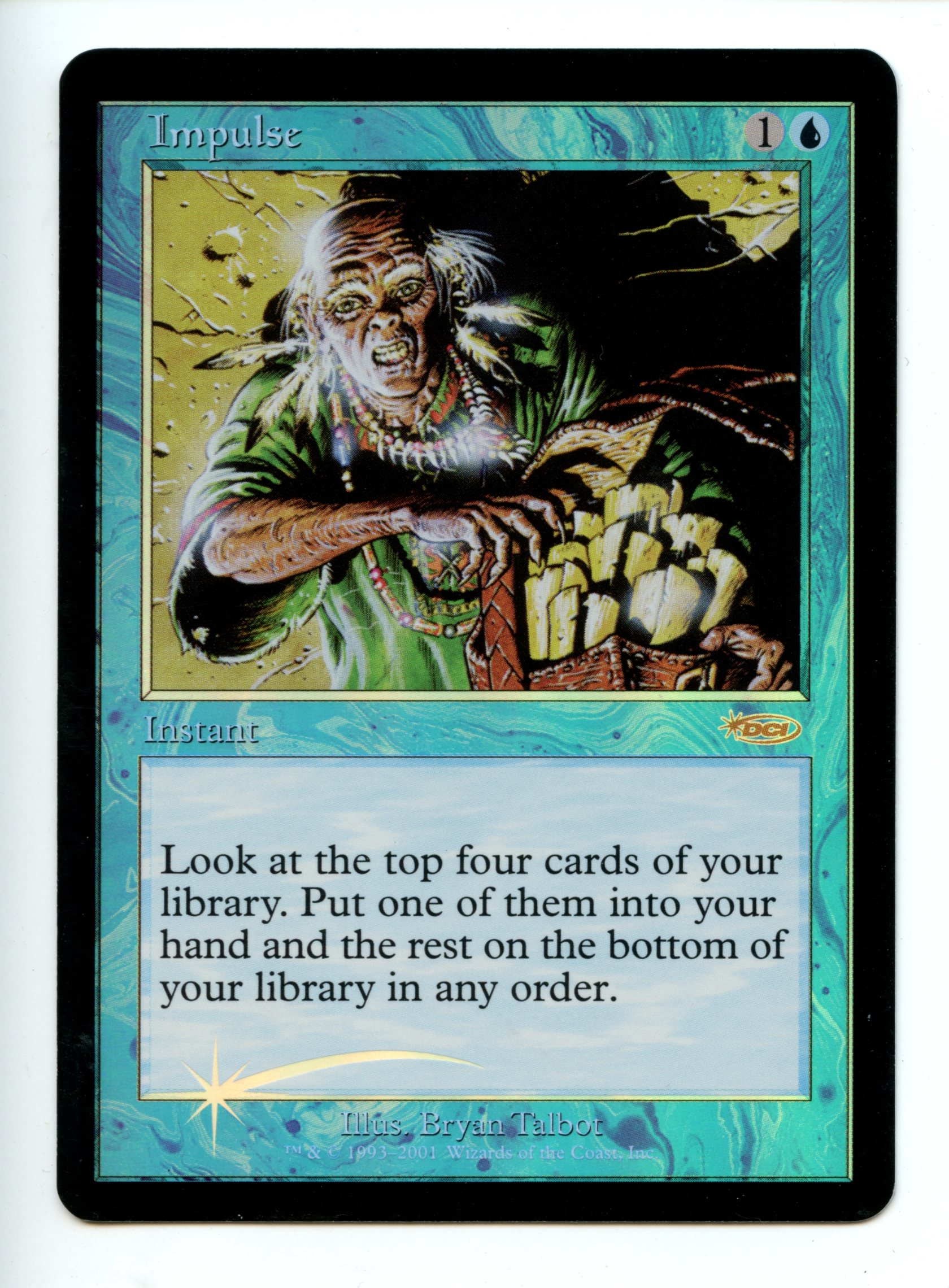 Magic The Gathering  - Impulse  FOIL  - FNM Promo  - Moderately Played