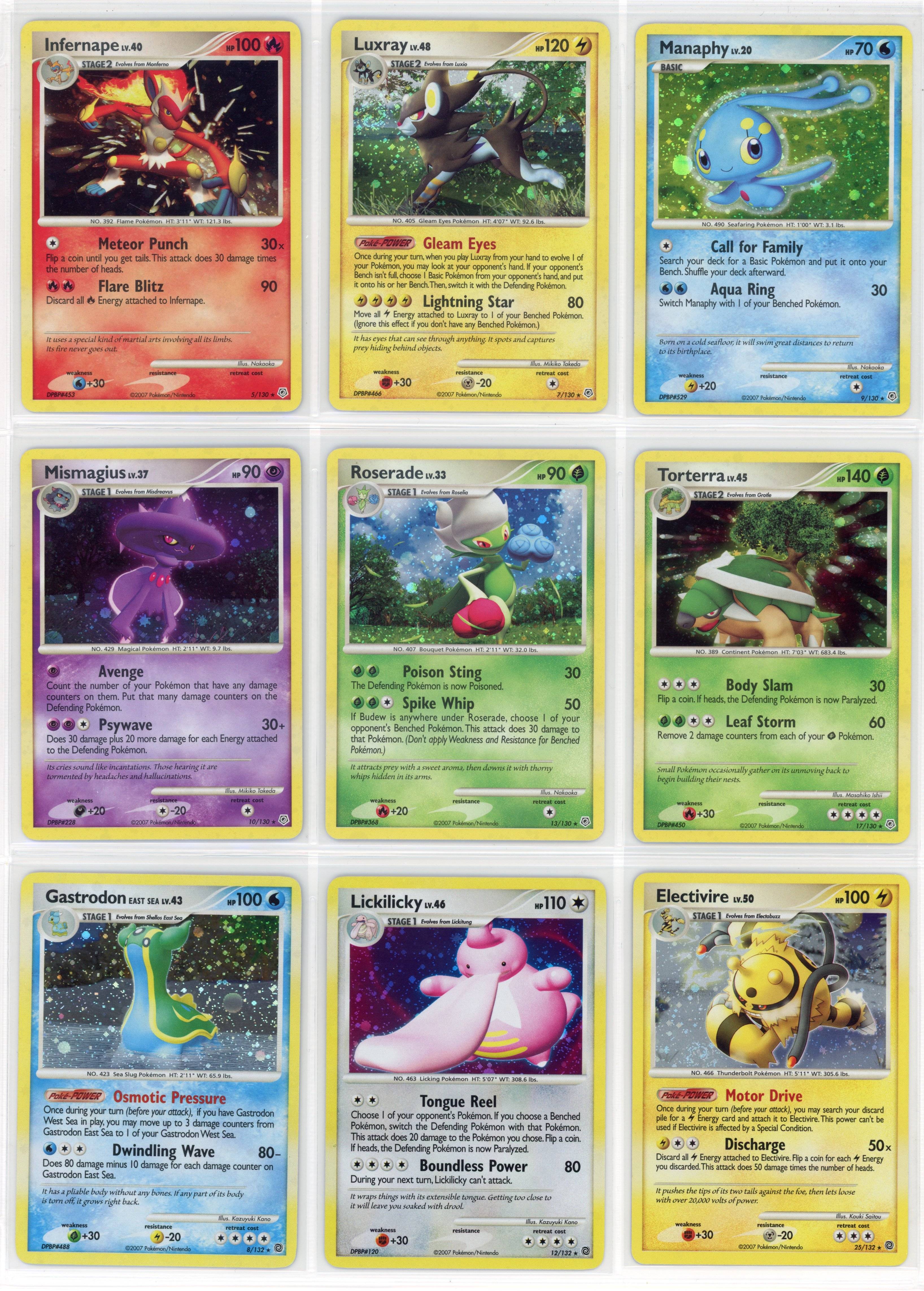 Diamond & Pearl // Platinum Holos + Rev. Holos Collection - Avg. Condition LP+ to NM