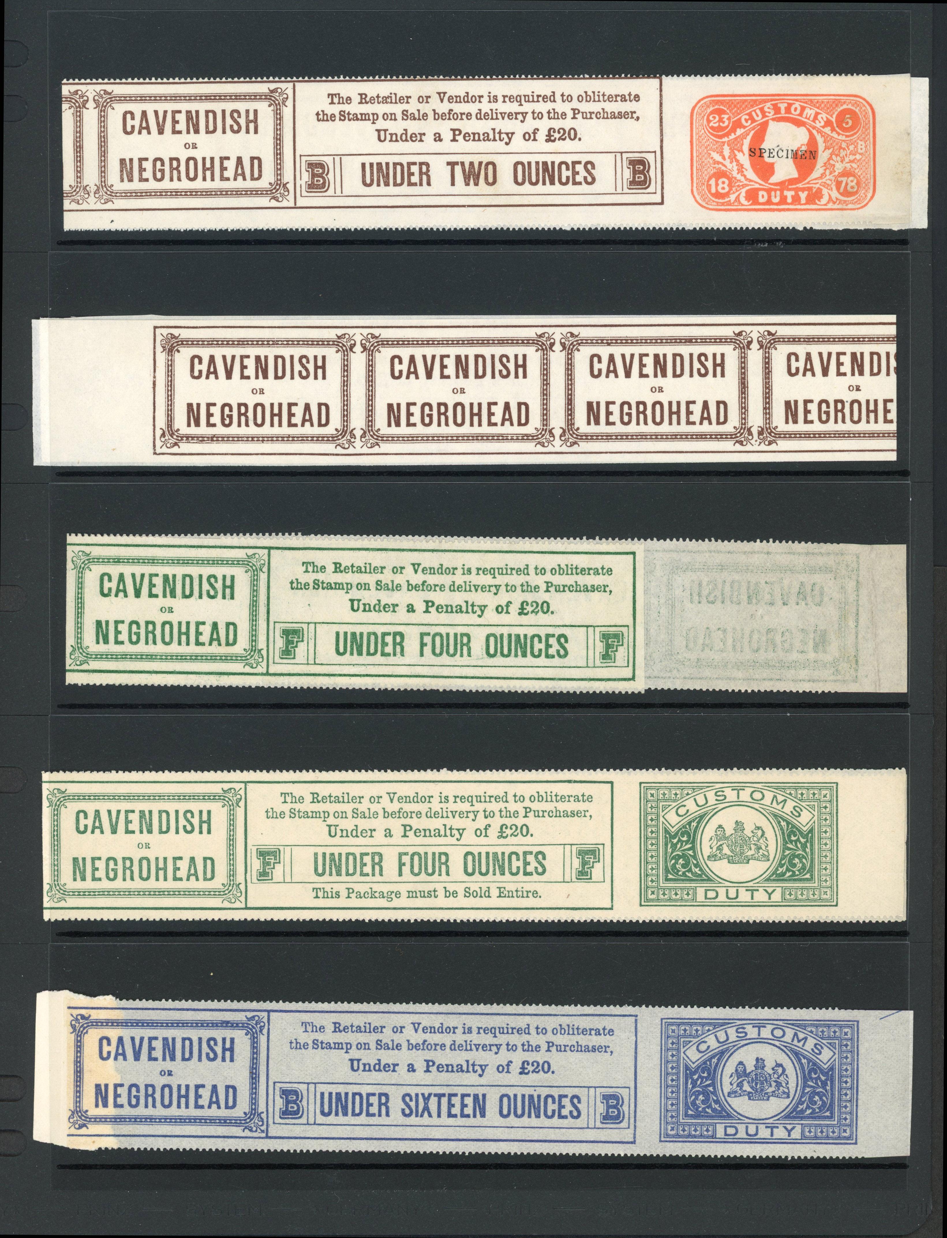 GB Customs Duty revenue Specialised collection