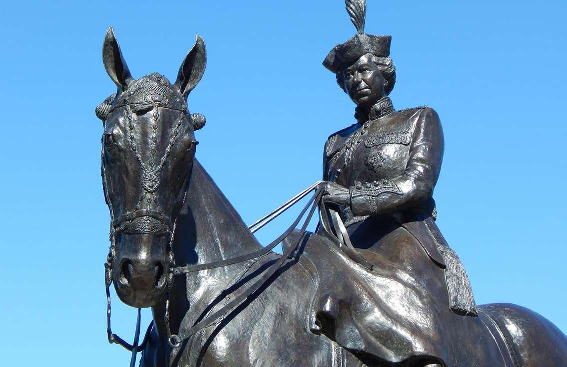 A Regal Partnership in Bronze - Her Late Majesty and Burmese Timed Auction