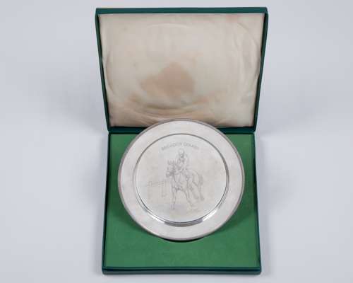 Silver plate commemorating the champion racehorse Brigadier Gerard