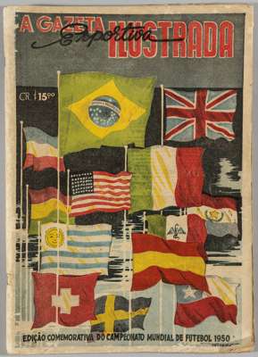 World Cup Brazil 1950, very rare large foolscap edition of Gazeta Esportiva Illustrada, 
 192-pages of details of matches played, photographs of teams