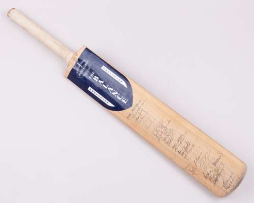 A Prime Ministers XI v. West Indies autographed Milton & Gibson bat