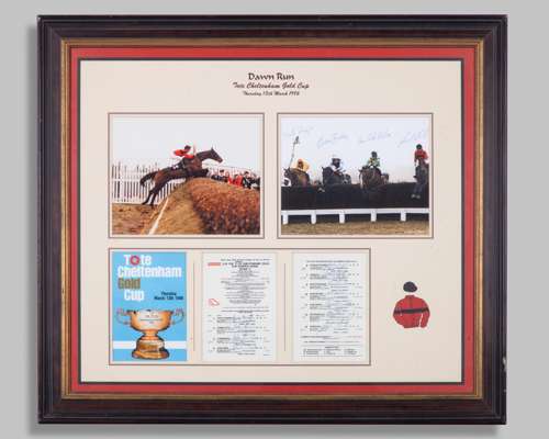 Multi-signed Dawn Run 1986 Cheltenham Gold Cup framed presentation
