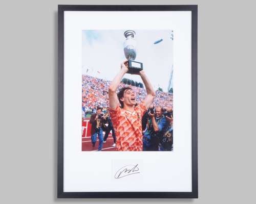 Marco van Basten signed Netherlands Euro' 88 framed photograph presentation