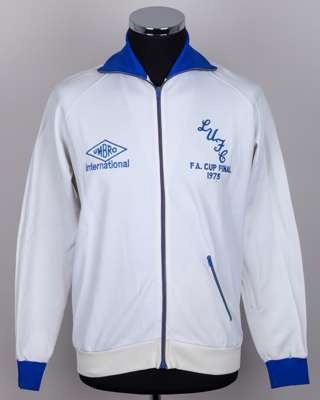 White Leeds United F.A.Cup Final tracksuit top, 1973