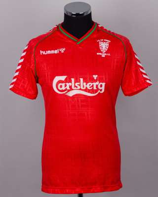 Red No.9 Wimbledon short-sleeved shirt, 1988-89