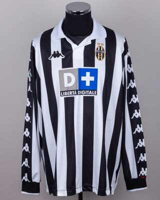 Filippo Inzaghi black and white No.9 Juventus long-sleeved shirt