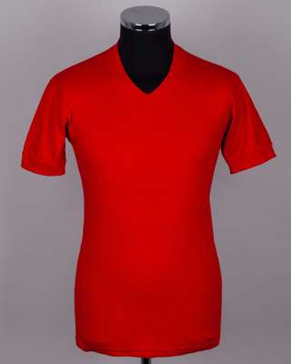 Mick Jones red No.9 Leeds United short-sleeved shirt, 1967-68