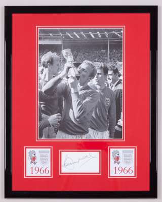Booby Moore 1966 World Cup - an autographed display featuring captain Bobby Moore