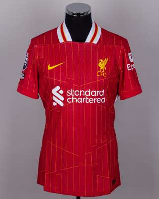 Darwin Nunez red No.9 Liverpool v. Tottenham Hotspur short-sleeved shirt, 2024