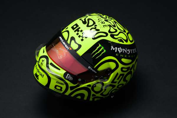 Lando Norris 2024 McLaren F1 Team Signed Official Full Size Bell Helmet