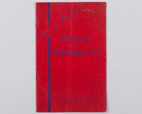 Arsenal v. Portsmouth Friendly match programme, 19th April 1937