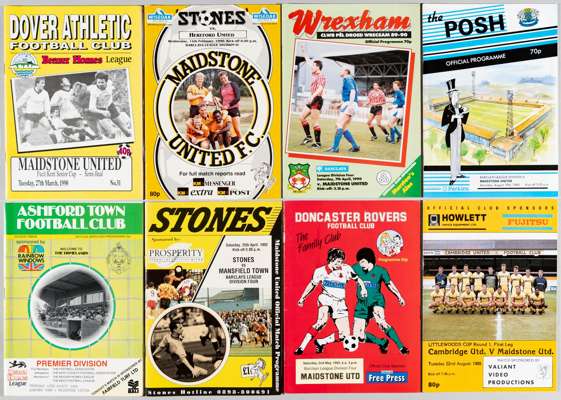 Maidstone mixed selection of programmes, fanzines 'Yellow Fever', covering 1988-89 last non-League season to 1991-92,
 at the end of season club went 