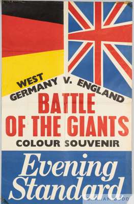 1970 World Cup quarter-final West Germany v England Evening Standard poster