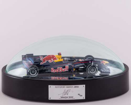 Sebastian Vettel Signed 2011 Autosport Awards Limited Edition Display