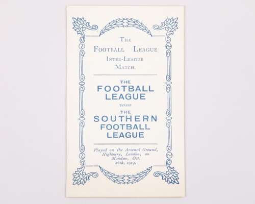 The Football League v. The Southern Football League itinerary, 1914