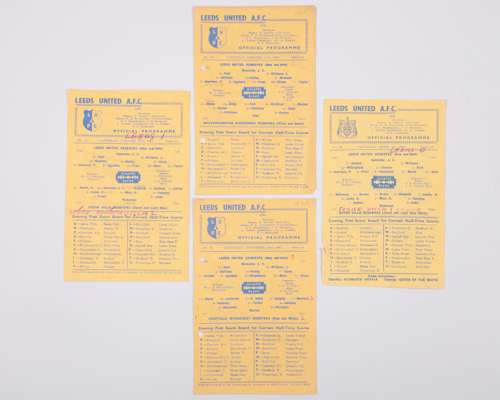 Four Leeds United Reserve home match programmes, 1949