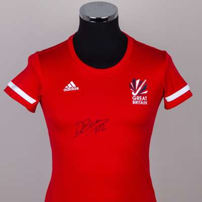 Darcy Bourne signed GB Hockey Squad Issued Training t-shirt